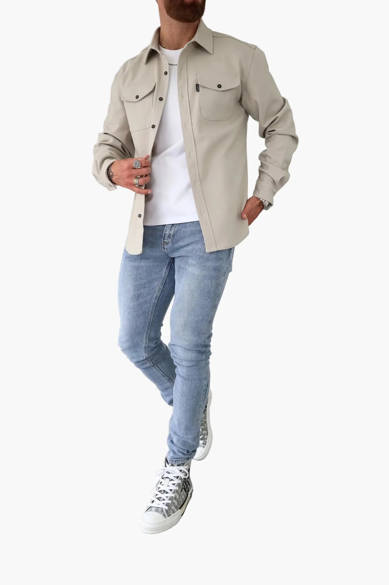 Fashionable Men's Shirt Jacket - Casual Style Coat for Daily Use