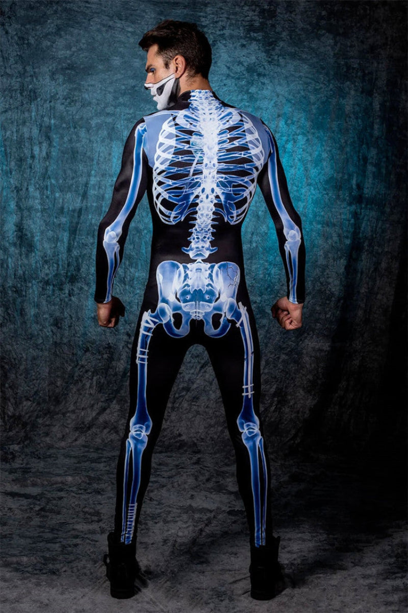 Halloween Skeleton Costume Adults - Men & Women - Bodysuit for Party & Trick-or-Treat