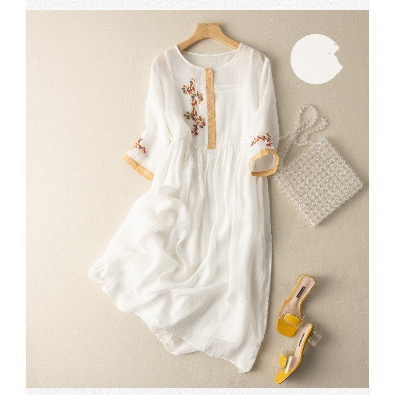 Women's Tunic Dress with Embroidery – Casual Elegance for Every Day
