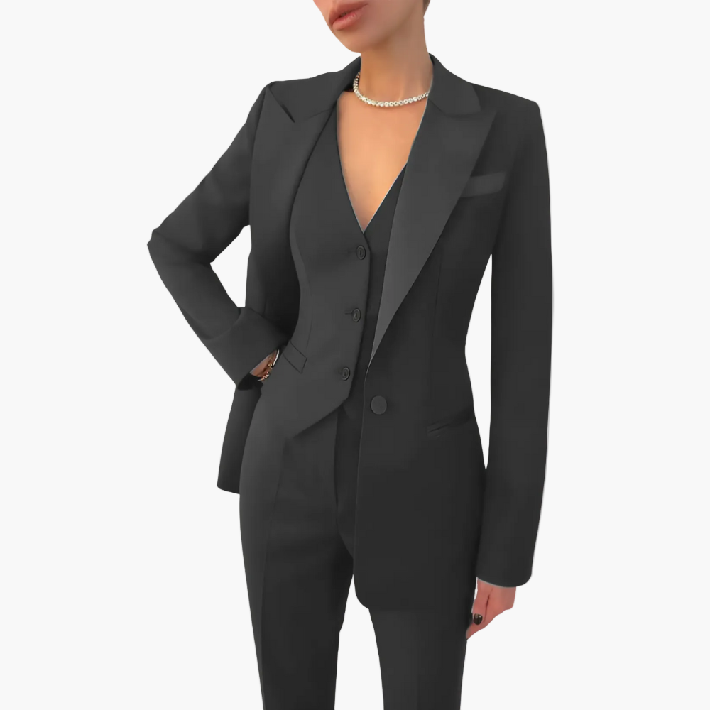 Women's Three-Piece Suit with Tailored Fit – Elegant Business & Evening Wear
