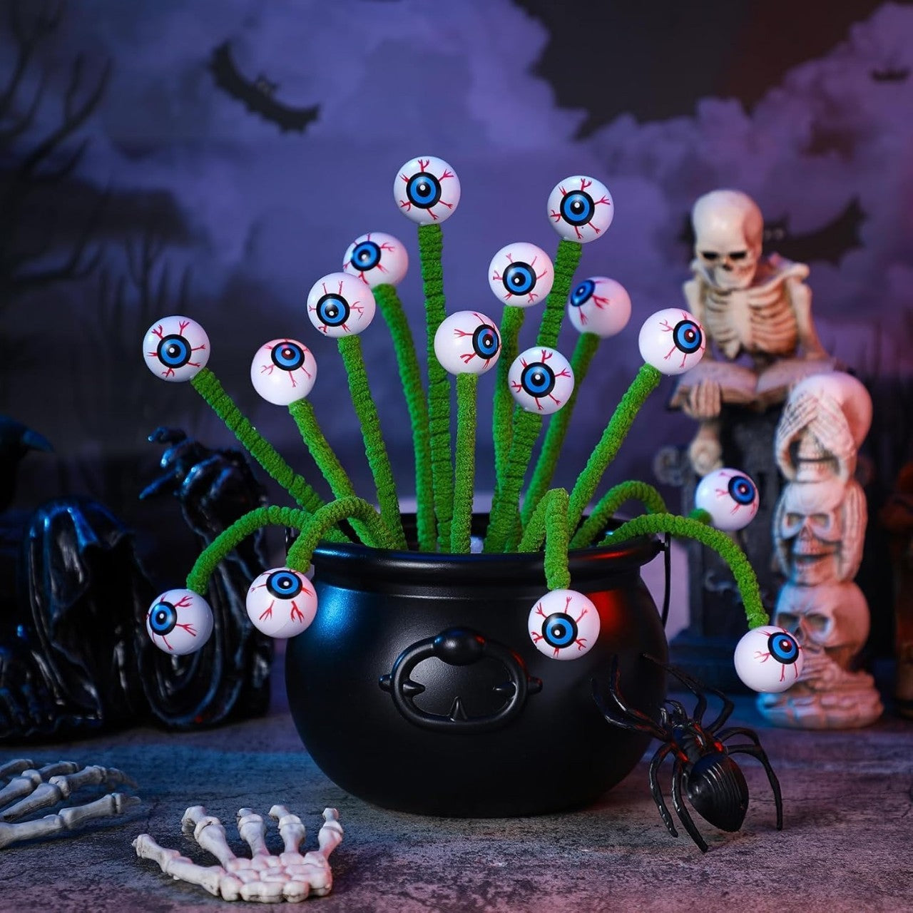 Halloween Decoration Eyeball Flower Vase for Party and Creepy Atmosphere