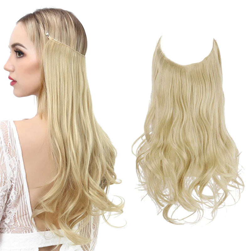 Naturally Looking Women's Wig with Loose Curls and Layered Halo Style