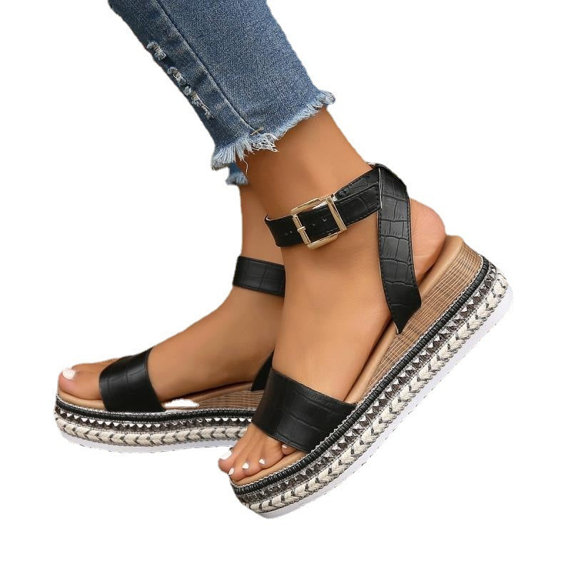 Catherine – Women's Platform Sandals with Rope Sole