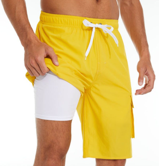 Isaac – Solid Color Beach Shorts for Men
