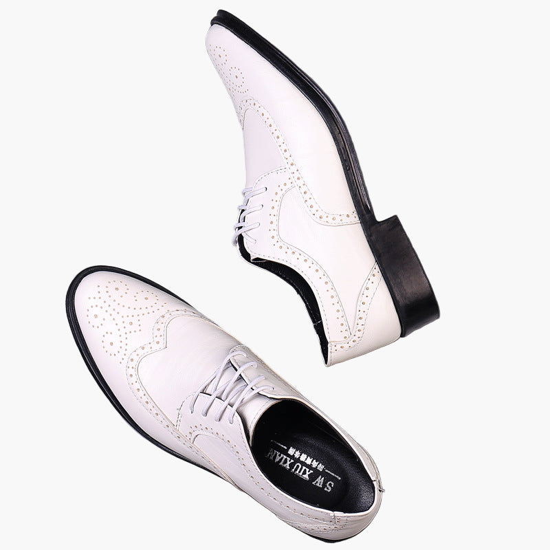 Men's Oxford Brogue Leather Shoes for Formal Occasions