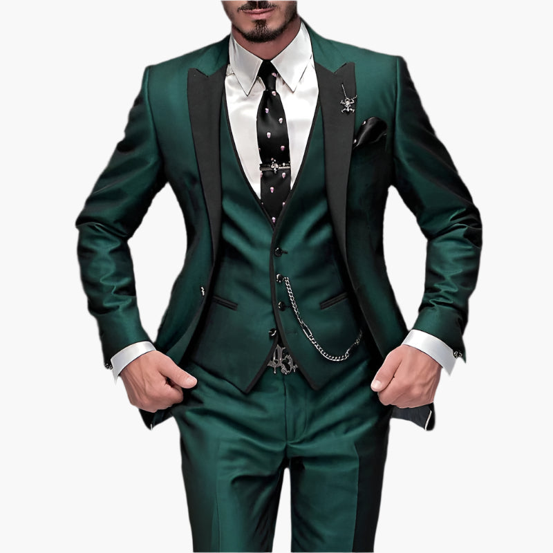 Men's 3-piece Suit – Modern Slim Fit Costume for Party, Wedding & Business