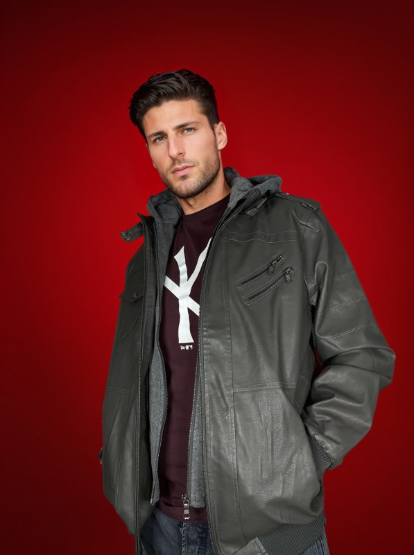 Heren Urban Motorjack met Afneembare Capuchon – Streetwear Stijl en Comfort