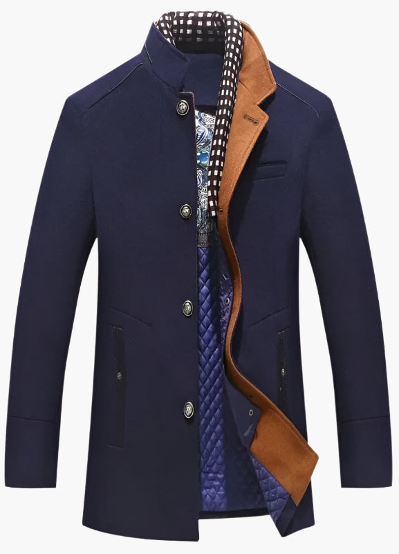 Men's Classic Slimfit Jacket – Stylish Evening Jacket with Detachable Collar and Luxury Wool Blend