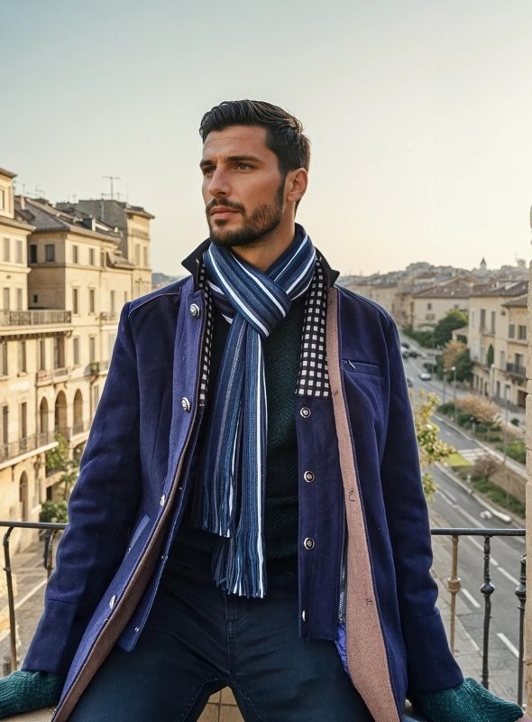 Men's Classic Slimfit Jacket – Stylish Evening Jacket with Detachable Collar and Luxury Wool Blend