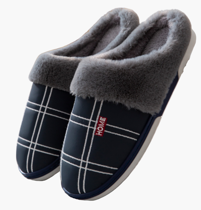 Heren Luxe Pantoffels met Antislip Zool – Comfortabele en Warme Huissloffen