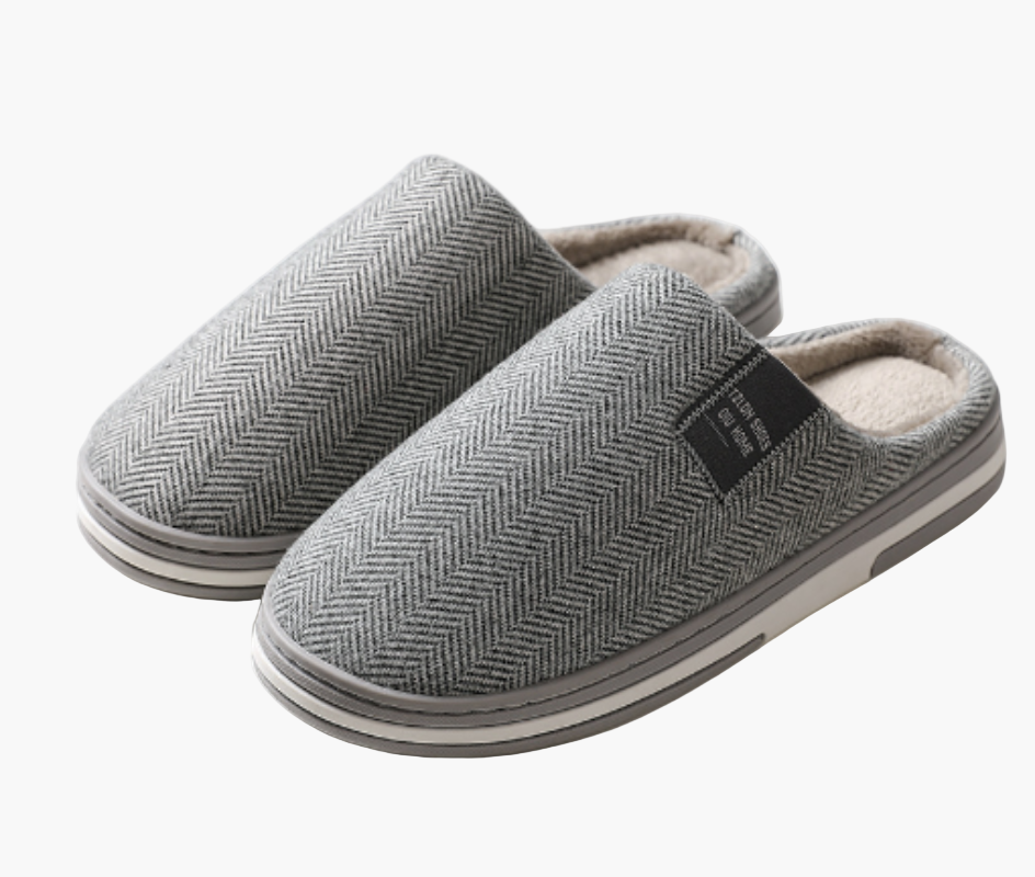 Heren Luxe Stijlvolle Pantoffels met Antislip Zool – Comfortabele Sloffen voor Binnen