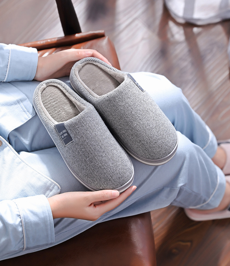 Heren Luxe Stijlvolle Pantoffels met Antislip Zool – Comfortabele Sloffen voor Binnen