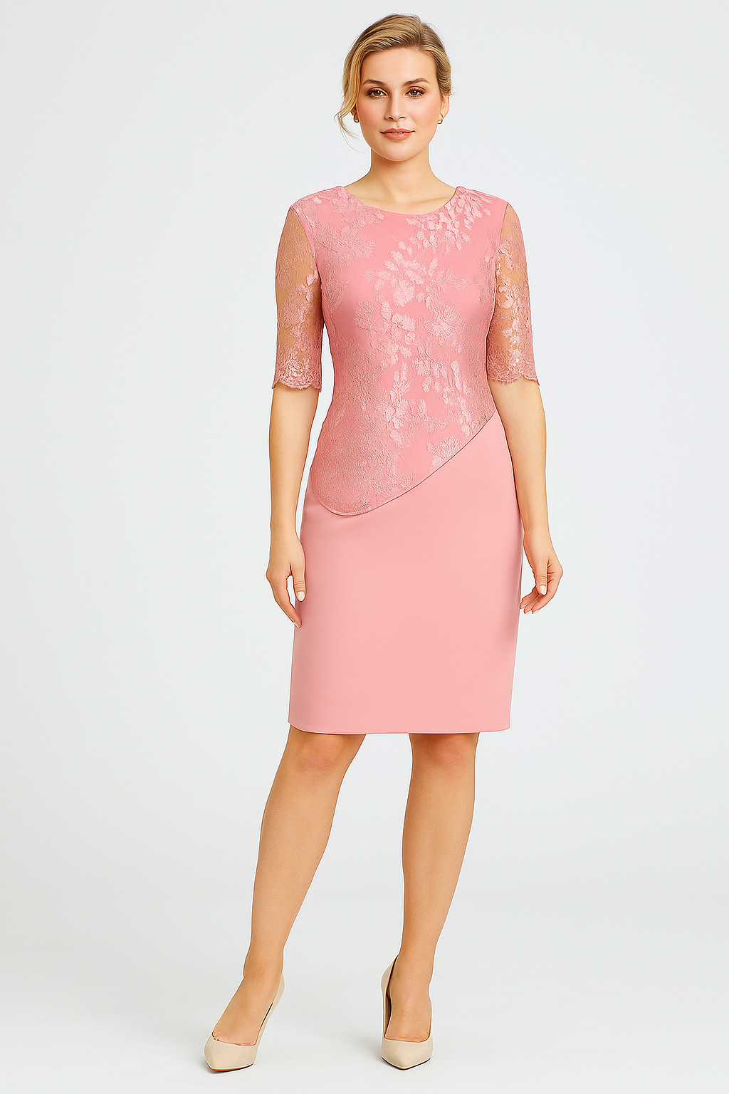 Claire – African Dress with Lace for Wedding