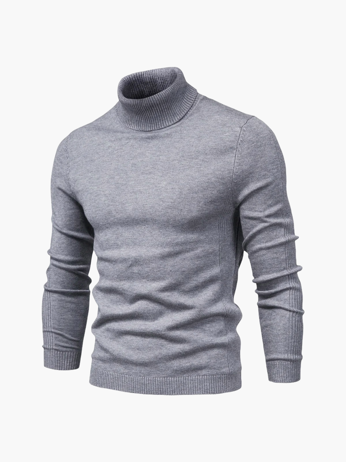 Men's Turtleneck Sweater with Slim Fit and Timeless Look