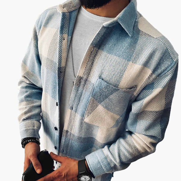 Men's Casual Checked Shirt Jacket – Stylish & Versatile For Every Occasion