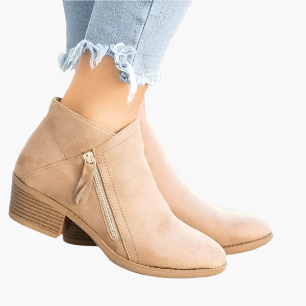 Women's Ankle Boots with Heel – Stylish Casual Spring/Autumn Shoes