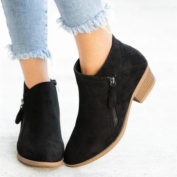 Women's Ankle Boots with Heel – Stylish Casual Spring/Autumn Shoes
