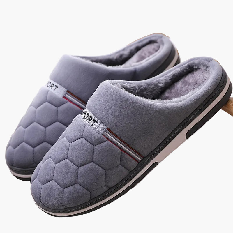 Men's Comfortable House Slippers with Thick Sole – Warm Non-slip Indoor Slippers