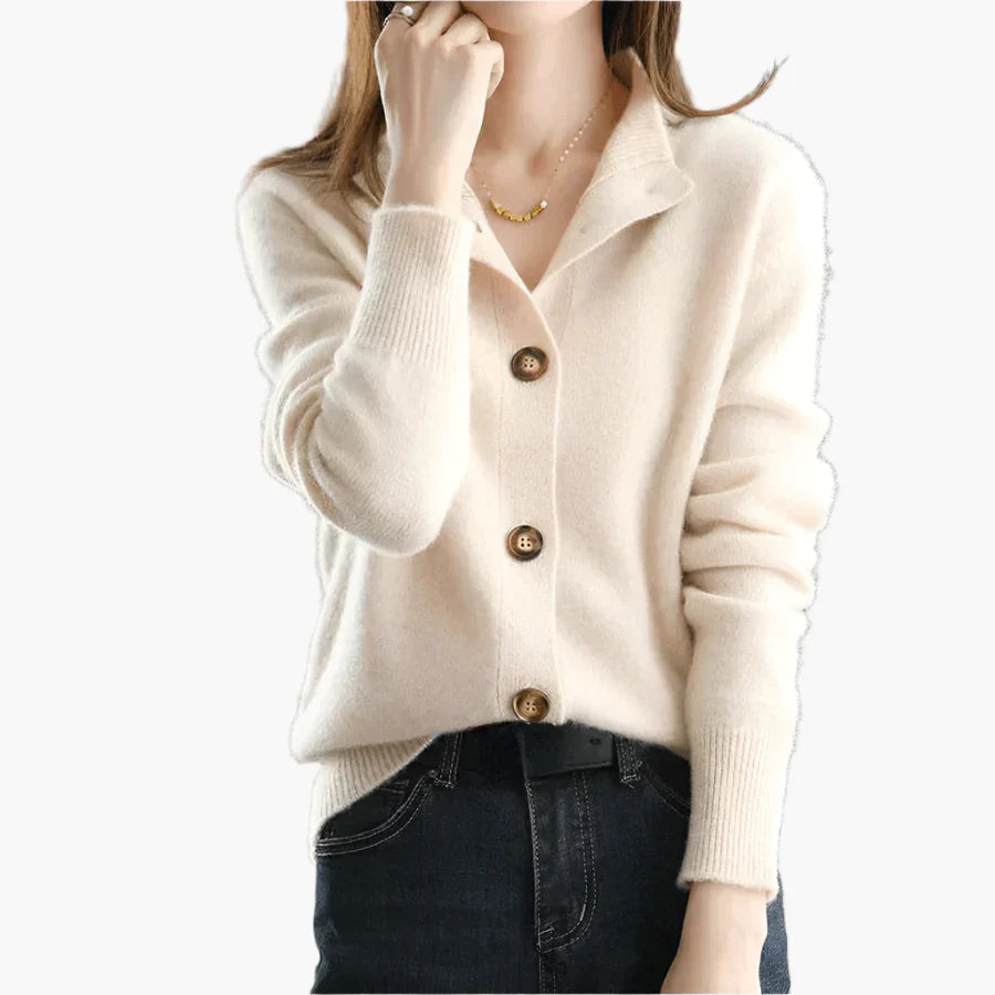 Women's Casual Knitted Cardigan for Autumn and Winter – Stylish and Comfortable Sweater with Button Closure