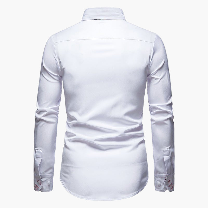 Men's Shirt Modern Slim Fit Long Sleeve – Stylish and Versatile for Business and Casual