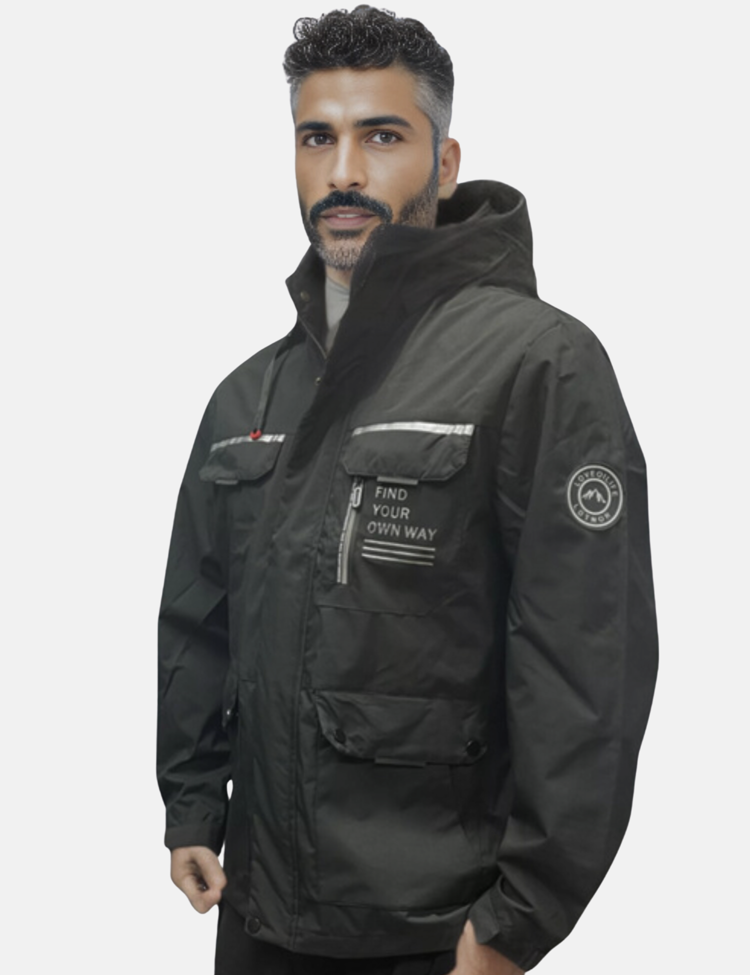 Men's Outdoor Winter Jacket – Windproof & Waterproof Parka with Detachable Hood for Adventure and Daily Use
