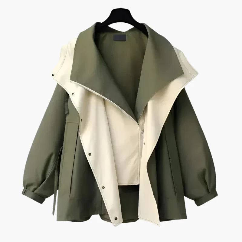 Women's Oversized Windproof Jacket with Layered Style – Fashionable Comfort Jacket for Everyday Use