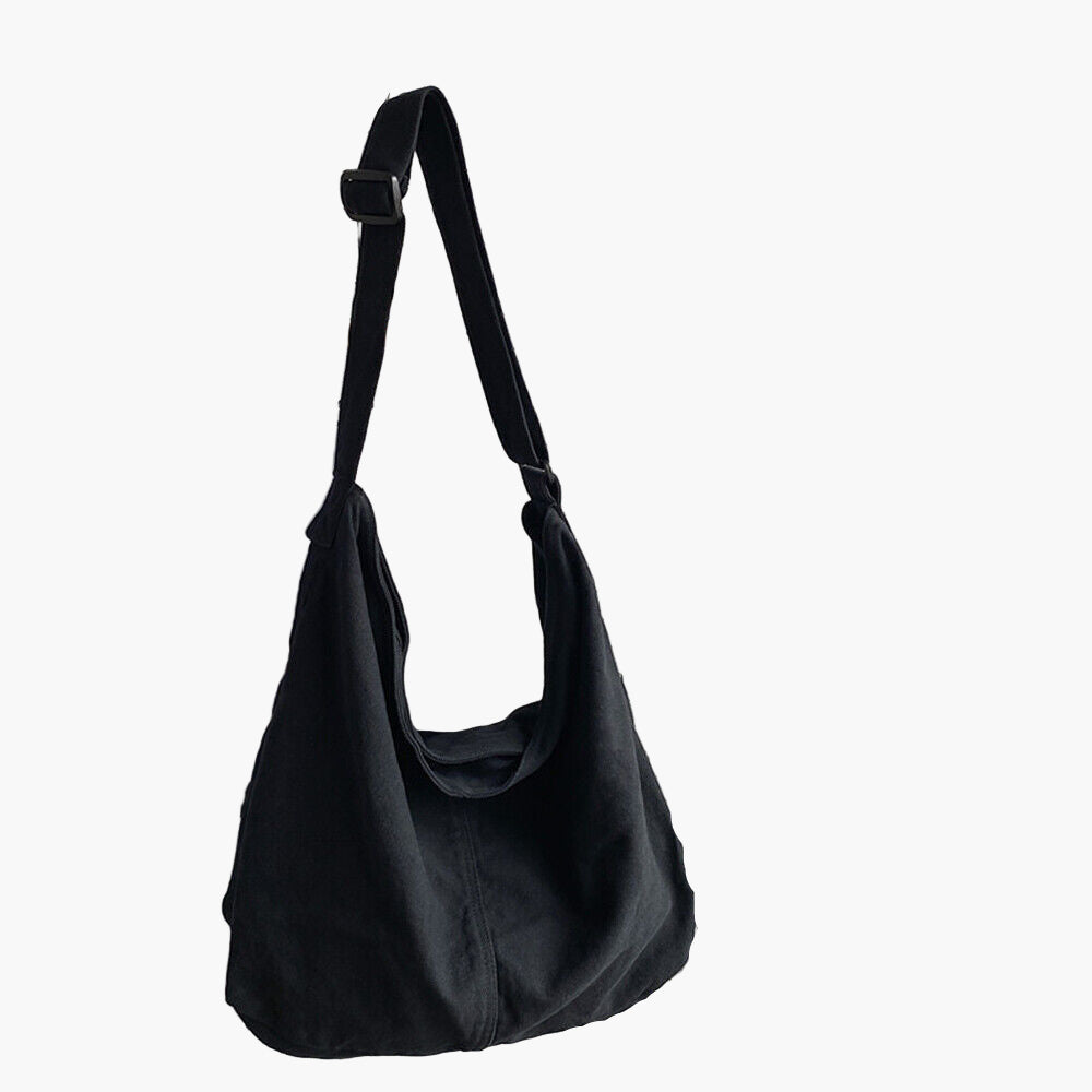 Women's Oversized Canvas Shoulder Bag for Daily Use – Casual and Trendy